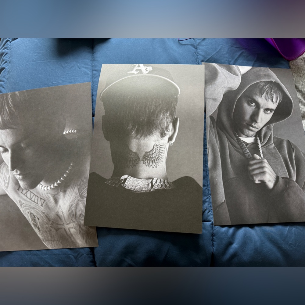 Black and White Justin Bieber Portrait Prints